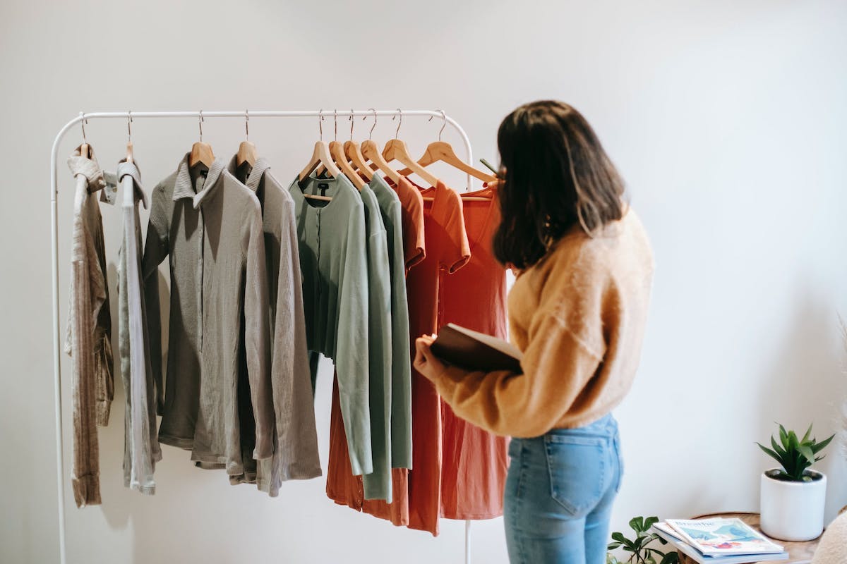 Woman takes inventory for website 